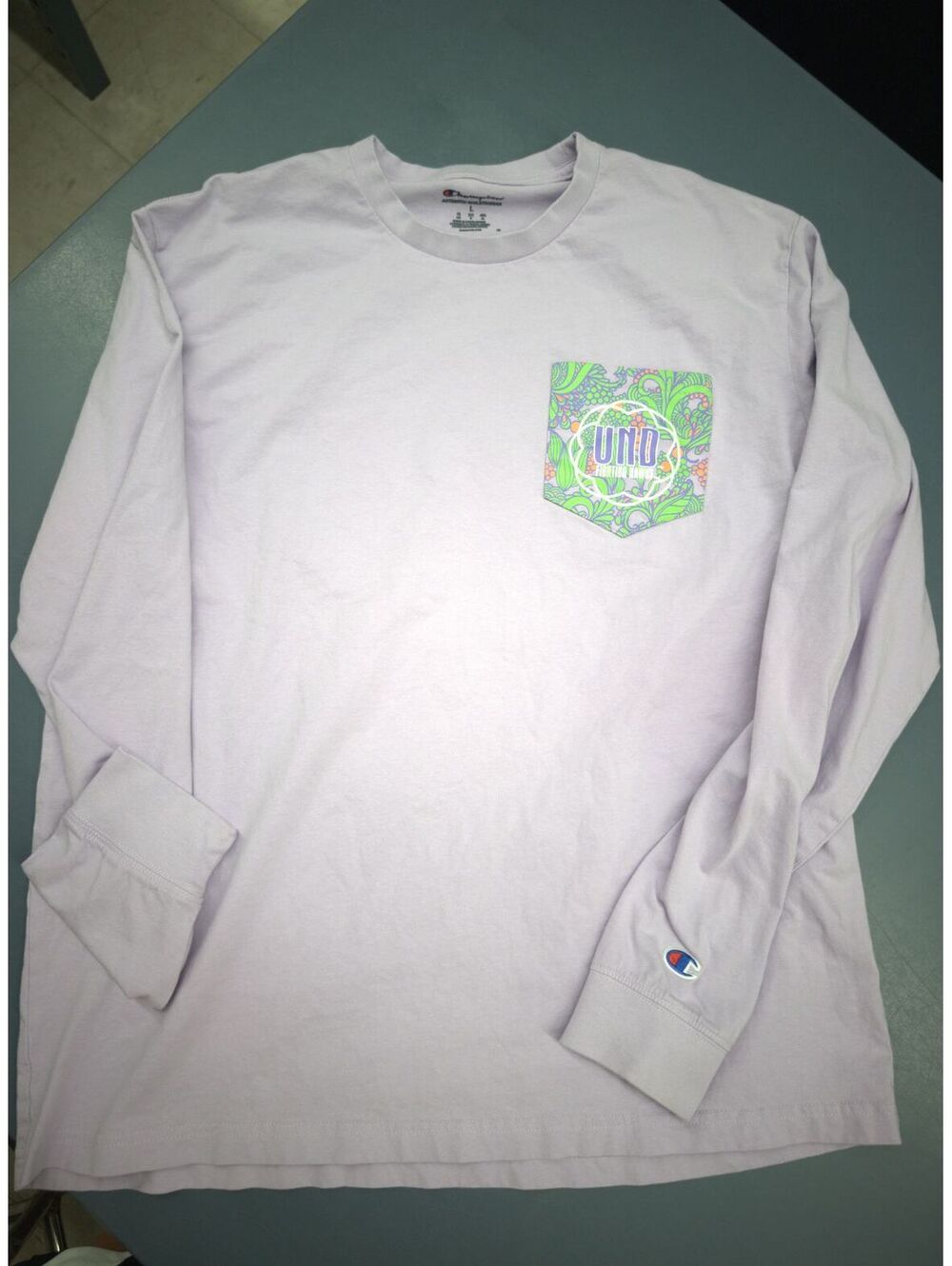 Champion Authentic Athletics UND Fighting Hawks Long Sleeve T-Shirt Large